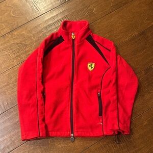Ferrari Kids Red and Black Puffer Jacket